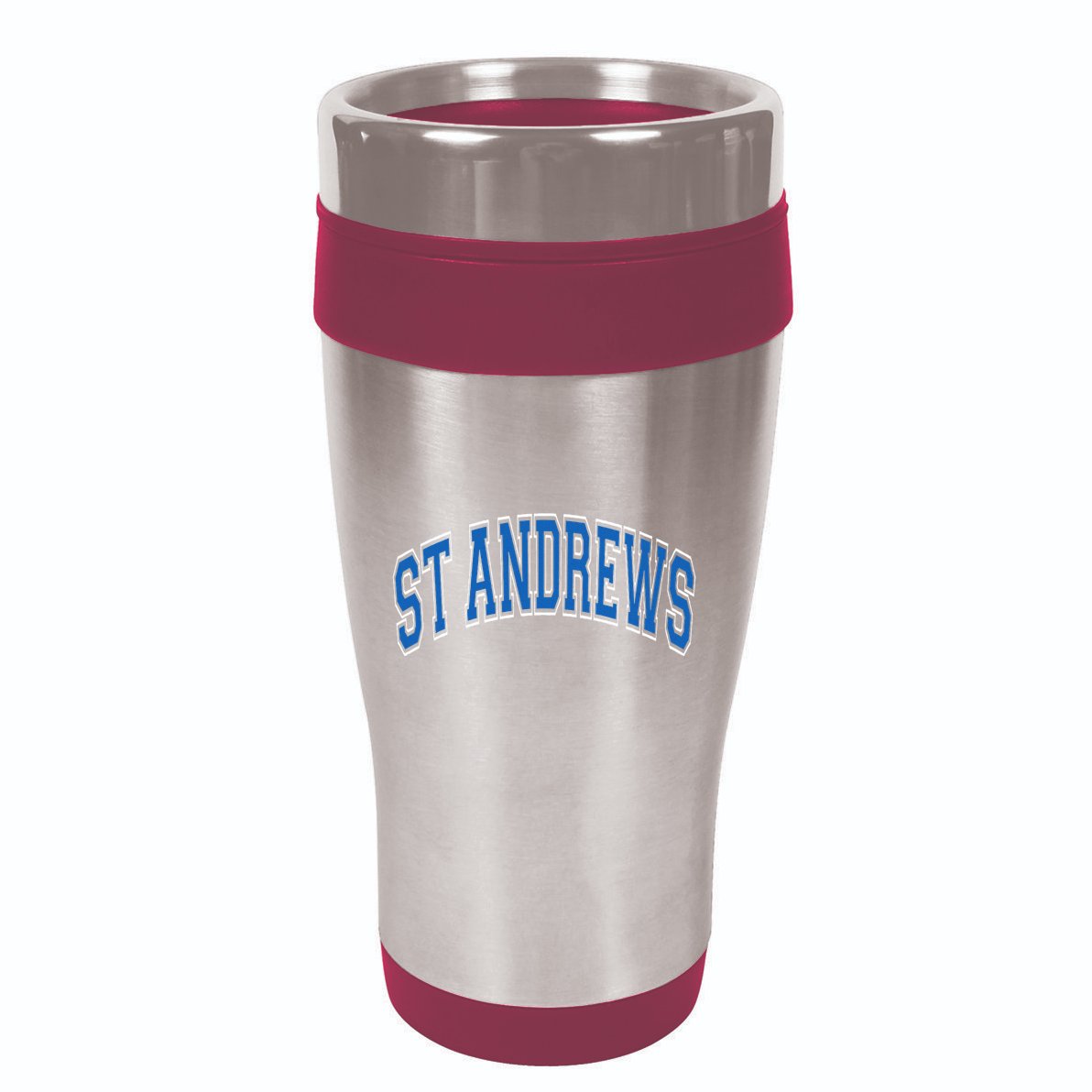 St Andrews Arched Blue Text 16oz Travel Tumbler