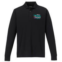 Sexual Assault Awareness Month Sexual Assault Awareness Performance Long Sleeve Polo