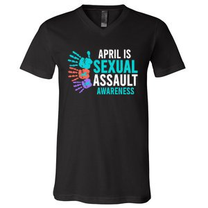 Sexual Assault Awareness Month Sexual Assault Awareness V-Neck T-Shirt