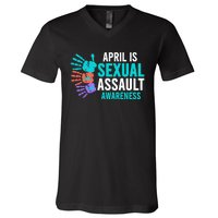 Sexual Assault Awareness Month Sexual Assault Awareness V-Neck T-Shirt