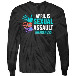 Sexual Assault Awareness Month Sexual Assault Awareness Tie-Dye Long Sleeve Shirt