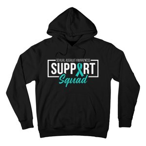 Sexual Assault Awareness Support Squad I Wear Teal Ribbon Hoodie