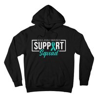 Sexual Assault Awareness Support Squad I Wear Teal Ribbon Hoodie