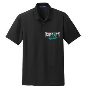 Sexual Assault Awareness Support Squad I Wear Teal Ribbon Dry Zone Grid Polo