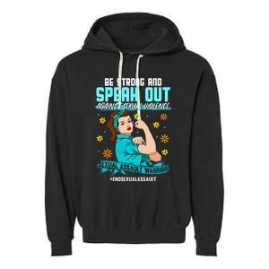 Sexual Assault Awareness Month End Sexual Assaults Garment-Dyed Fleece Hoodie