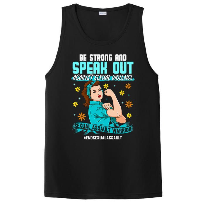 Sexual Assault Awareness Month End Sexual Assaults PosiCharge Competitor Tank