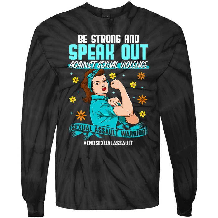 Sexual Assault Awareness Month End Sexual Assaults Tie-Dye Long Sleeve Shirt