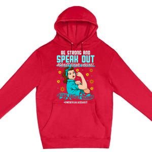 Sexual Assault Awareness Month End Sexual Assaults Premium Pullover Hoodie