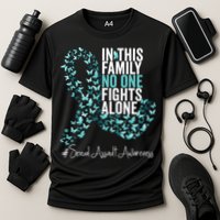 Sexual Assault Awareness Month Teal Ribbon Cooling Performance Crew T-Shirt