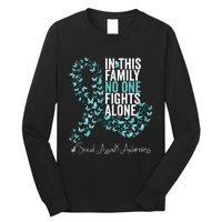 Sexual Assault Awareness Month Teal Ribbon Long Sleeve Shirt