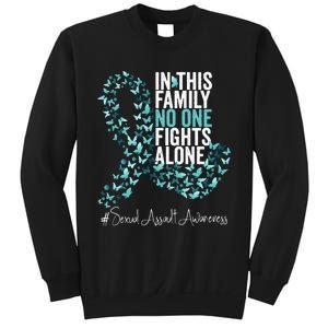 Sexual Assault Awareness Month Teal Ribbon Sweatshirt