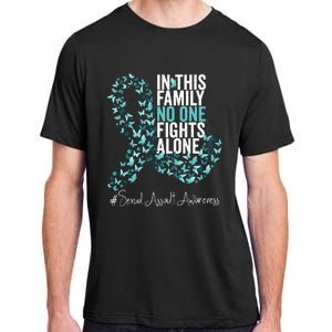 Sexual Assault Awareness Month Teal Ribbon Adult ChromaSoft Performance T-Shirt