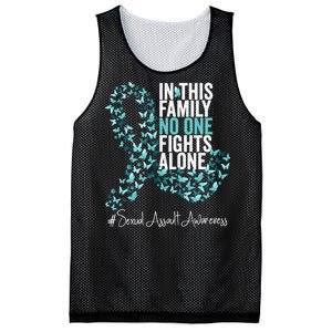 Sexual Assault Awareness Month Teal Ribbon Mesh Reversible Basketball Jersey Tank