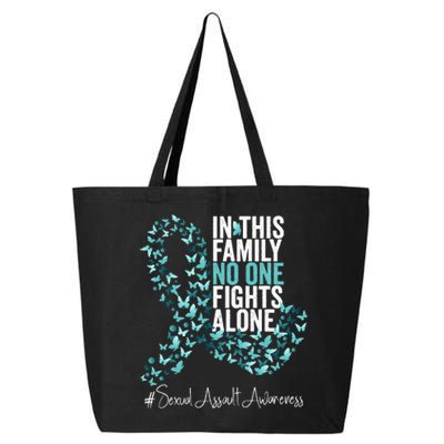 Sexual Assault Awareness Month Teal Ribbon 25L Jumbo Tote