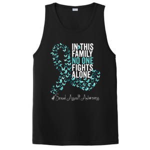 Sexual Assault Awareness Month Teal Ribbon PosiCharge Competitor Tank