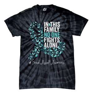 Sexual Assault Awareness Month Teal Ribbon Tie-Dye T-Shirt