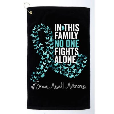 Sexual Assault Awareness Month Teal Ribbon Golf Towel
