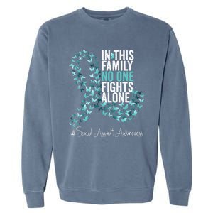 Sexual Assault Awareness Month Teal Ribbon Garment-Dyed Sweatshirt