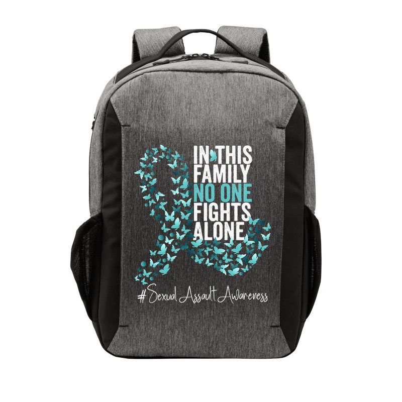 Sexual Assault Awareness Month Teal Ribbon Vector Backpack