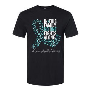 Sexual Assault Awareness Month Teal Ribbon Softstyle CVC T-Shirt