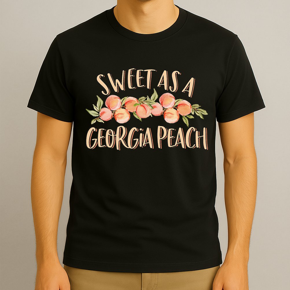 Sweet As A Georgia Peach Cute Funny Southern Georgia T-Shirt