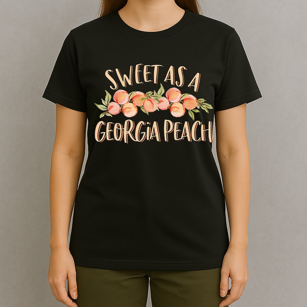 Sweet As A Georgia Peach Cute Funny Southern Georgia T-Shirt