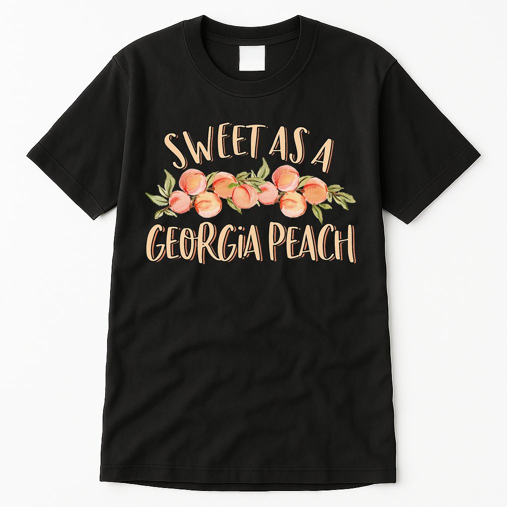 Sweet As A Georgia Peach Cute Funny Southern Georgia Tall T-Shirt