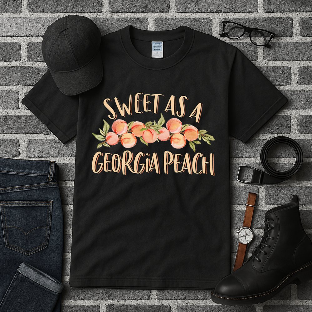 Sweet As A Georgia Peach Cute Funny Southern Georgia Tall T-Shirt