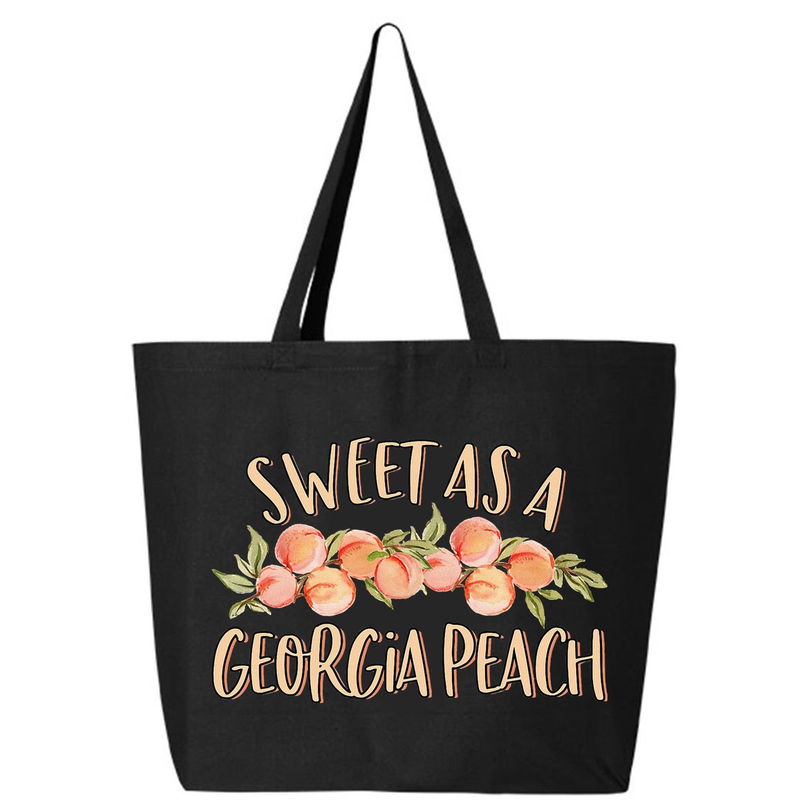 Sweet As A Georgia Peach Cute Funny Southern Georgia 25L Jumbo Tote