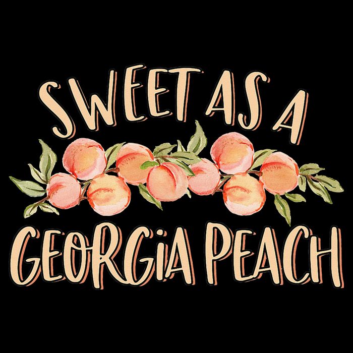 Sweet As A Georgia Peach Cute Funny Southern Georgia Womens T-Shirt