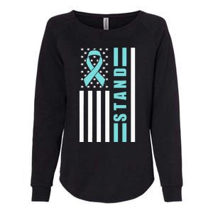 Sexual Assault Awareness Month USA American Flag Stand Womens California Wash Sweatshirt