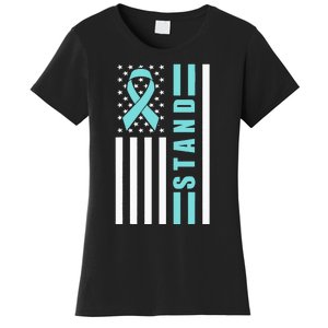 Sexual Assault Awareness Month USA American Flag Stand Women's T-Shirt