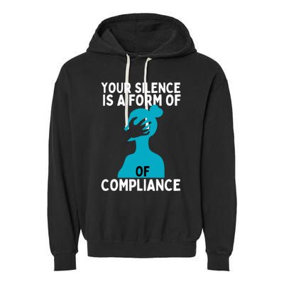 Sexual Abuse Awareness Teal Ribbon Sexual Assault Gift Garment-Dyed Fleece Hoodie