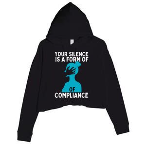 Sexual Abuse Awareness Teal Ribbon Sexual Assault Gift Crop Fleece Hoodie