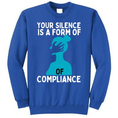 Sexual Abuse Awareness Teal Ribbon Sexual Assault Gift Sweatshirt