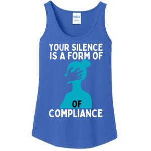 Sexual Abuse Awareness Teal Ribbon Sexual Assault Gift Ladies Essential Tank