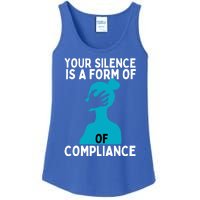 Sexual Abuse Awareness Teal Ribbon Sexual Assault Gift Ladies Essential Tank