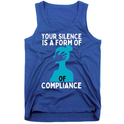 Sexual Abuse Awareness Teal Ribbon Sexual Assault Gift Tank Top