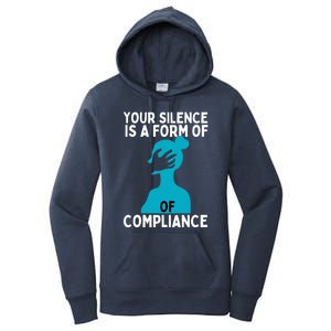 Sexual Abuse Awareness Teal Ribbon Sexual Assault Gift Women's Pullover Hoodie