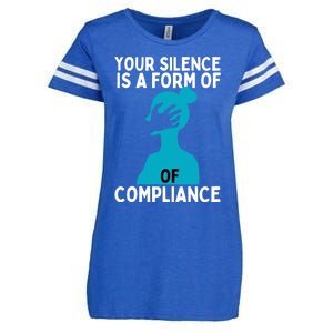 Sexual Abuse Awareness Teal Ribbon Sexual Assault Gift Enza Ladies Jersey Football T-Shirt