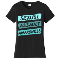 Sexual Assault Awareness Teal Ribbon Women's T-Shirt