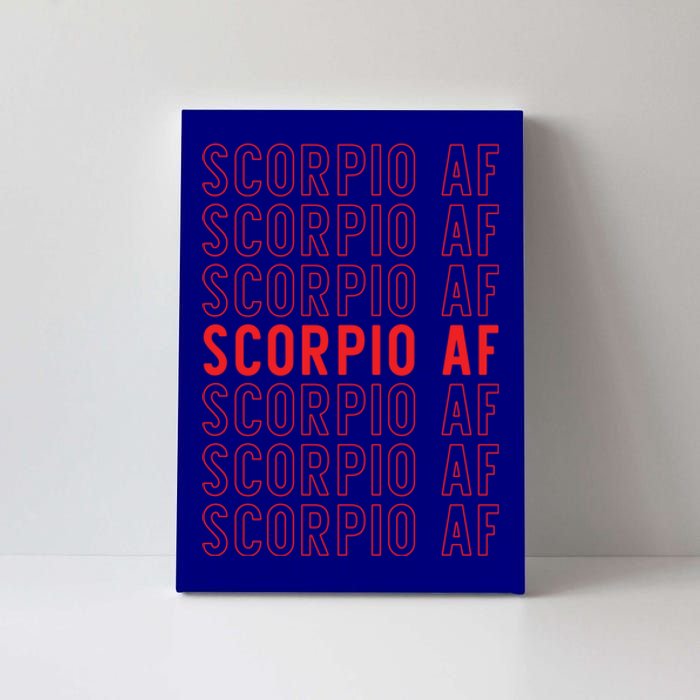 Scorpio Af Astrological Zodiac Sign Great Gift Canvas