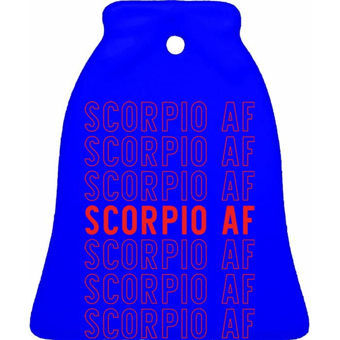 Scorpio Af Astrological Zodiac Sign Great Gift Ceramic Bell Ornament