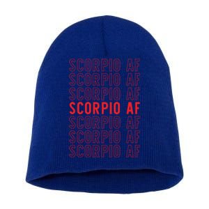 Scorpio Af Astrological Zodiac Sign Great Gift Short Acrylic Beanie