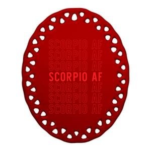 Scorpio Af Astrological Zodiac Sign Great Gift Ceramic Oval Ornament