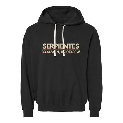 Serpientes Arizona Az Fans Latitude & Longitude Garment-Dyed Fleece Hoodie