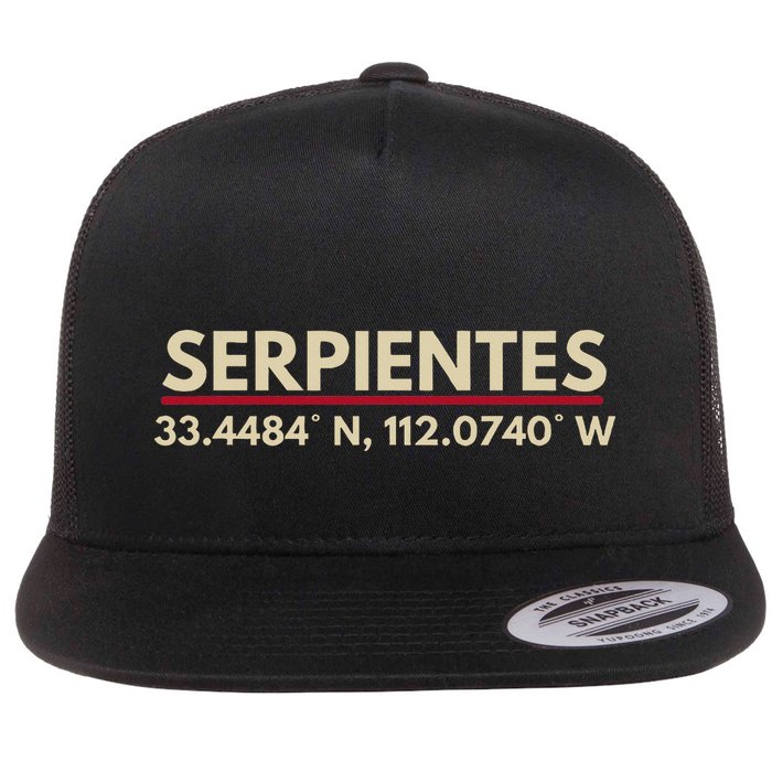 Serpientes Arizona Az Fans Latitude & Longitude Flat Bill Trucker Hat