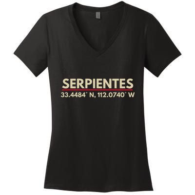 Serpientes Arizona Az Fans Latitude & Longitude Women's V-Neck T-Shirt