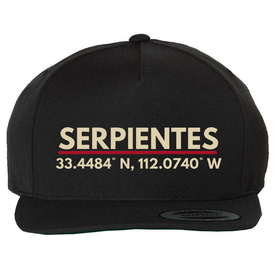 Serpientes Arizona Az Fans Latitude & Longitude Wool Snapback Cap