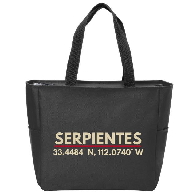 Serpientes Arizona Az Fans Latitude & Longitude Zip Tote Bag